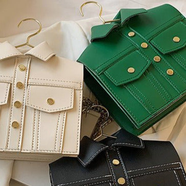 white_green_and_black_collared_shirt_purses