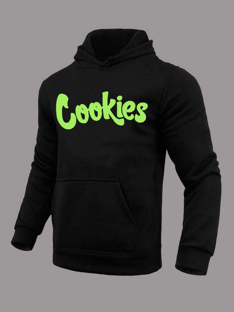 Cookies Letter Print Pocket Hoodie