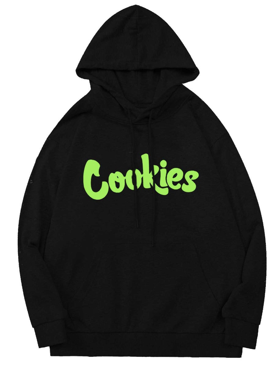 Cookies Letter Print Pocket Hoodie