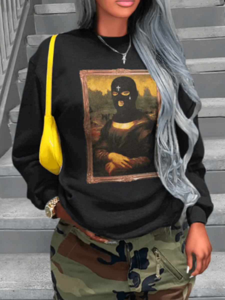 Ski Mask Mona Lisa Hoodie