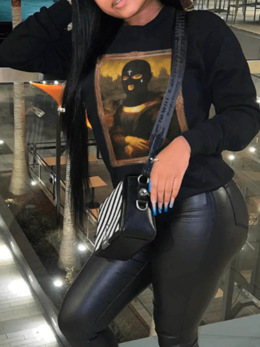 Ski Mask Mona Lisa Hoodie