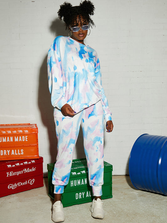 Tie Dye Pocket Design Tracksuit