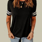T-Shirt - Striped Sleeve Tie Knot